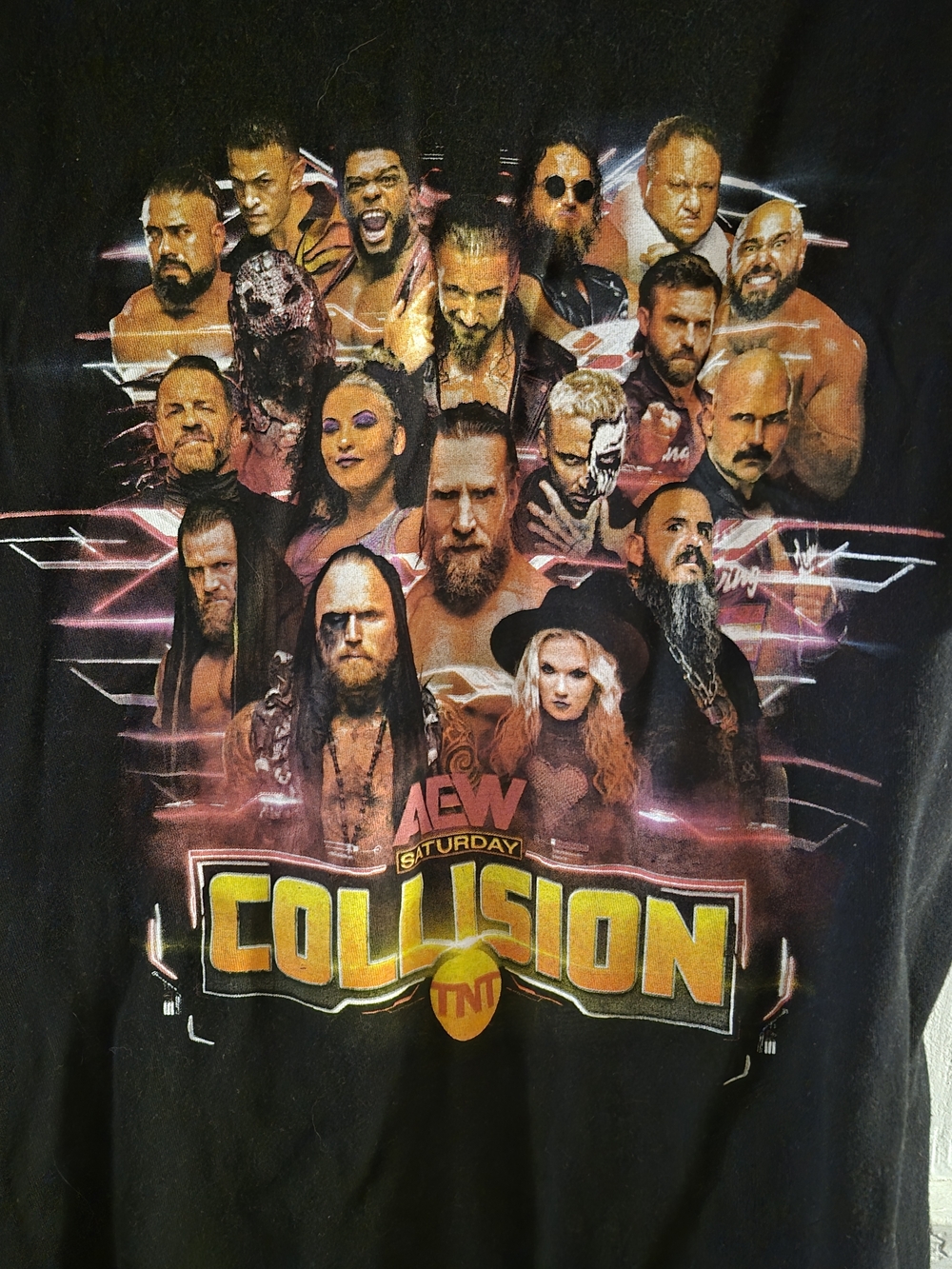 AEW Saturday Collision Event T-Shirt Men's Medium Wrestling Tee - Picture 3 of 6